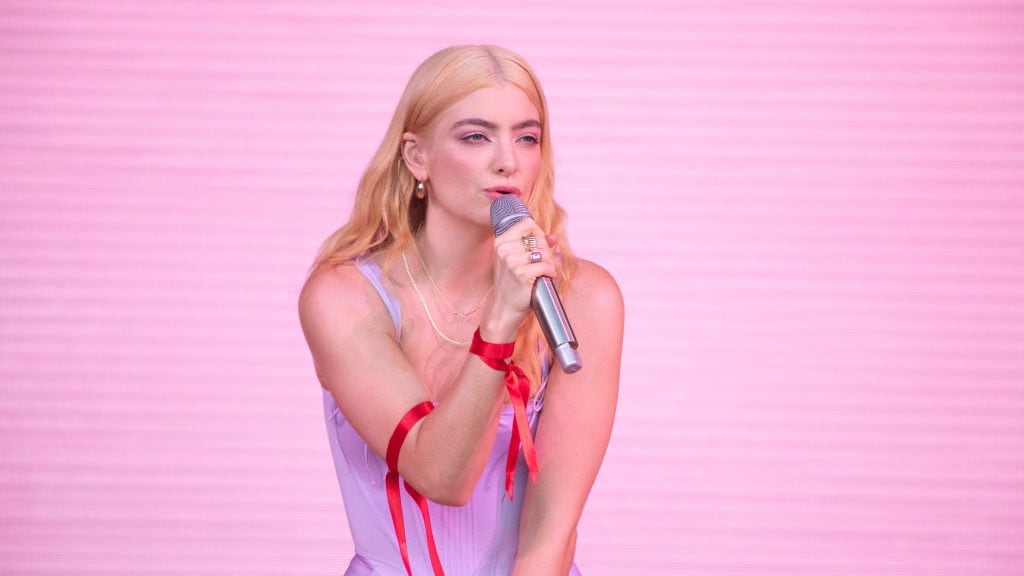 Lorde performs on the Pyramid stage during day five of Glastonbury Festival at Worthy Farm, Pilton on June 26, 2022 in Glastonbury, England. (Joseph Okpako/Getty Images)