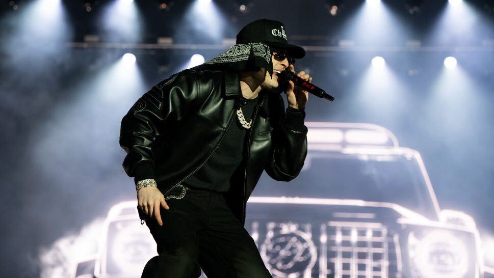 Peso Pluma performs onstage during the Rolling Loud Festival at Hollywood Park Grounds on March 15, 2025 in Inglewood, California. Scott Dudelson/Getty Images