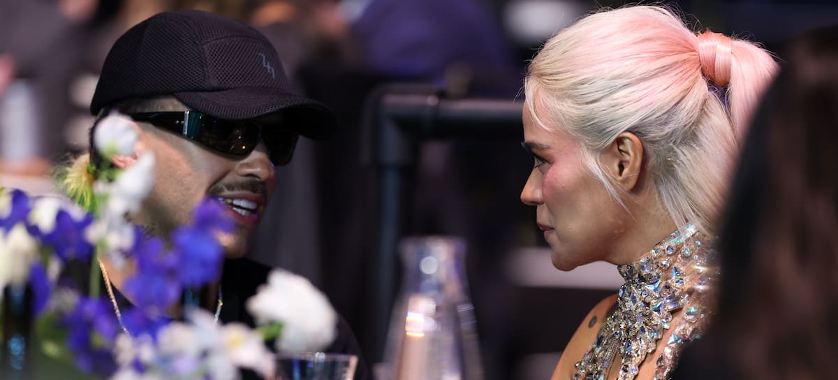 Feid and Karol G at Billboard Women In Music 2024 held at YouTube Theater on March 6, 2024 in Inglewood, California.