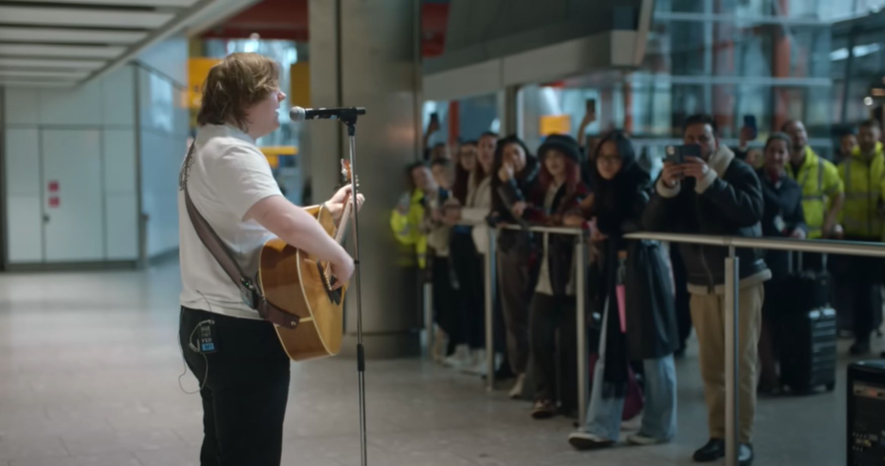 Lewis Capaldi Surprises with New Video Singing ‘Wish You the Best’ at London Airport