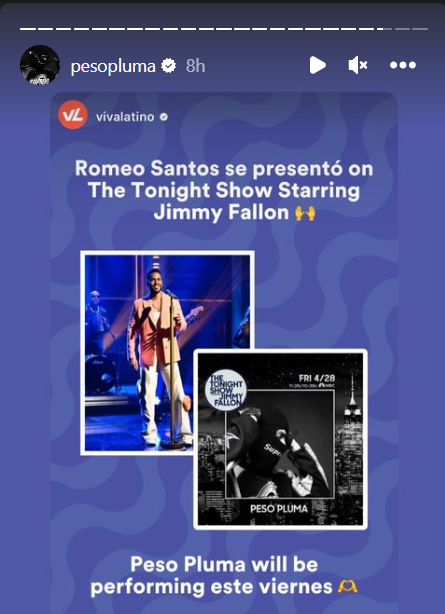 Peso Pluma Performs in Jimmy Fallon