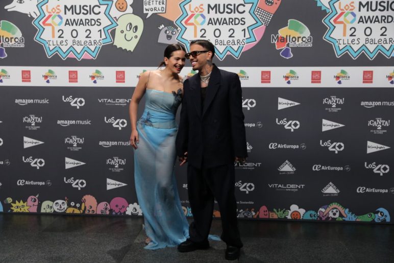 Rosalia and Rauw attend "Los40 Music Awards"