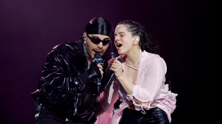 Rauw Alejandro performs with Rosalía at the Coachella.
