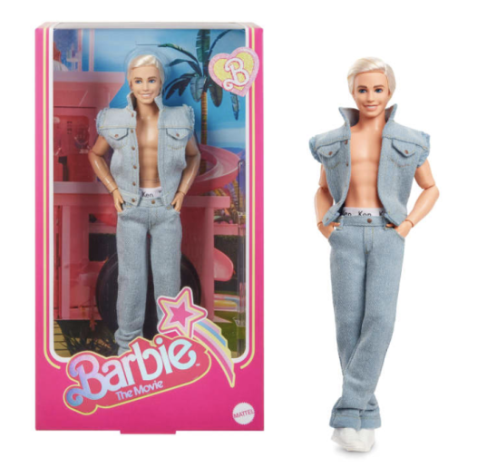 Barbie the Movie Collectible Ken Doll Wearing Denim Matching Set