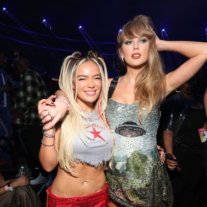 Karol G Gets Taylor Swift Dancing at the 2024 VMAs: VIDEO