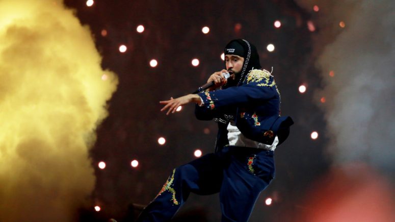 Bad Bunny performs during his Most Wanted Tour 