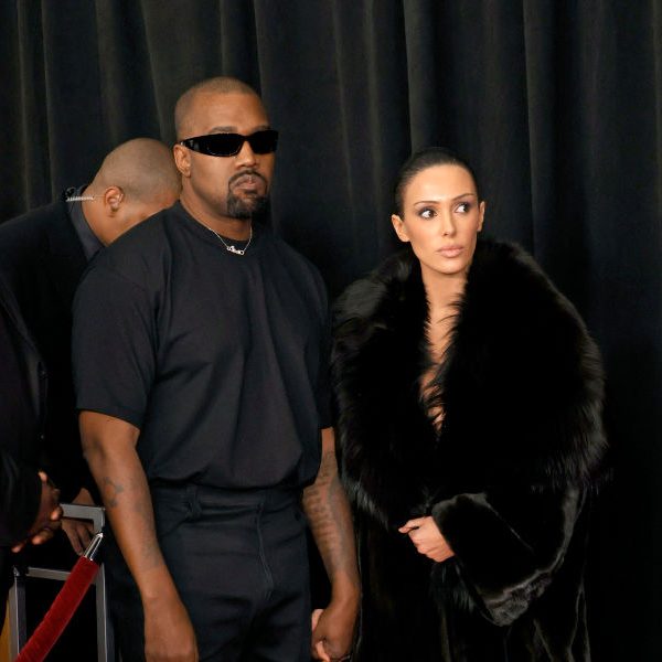 Kanye West and a naked Bianca Censori attend the 67th Annual GRAMMY Awards