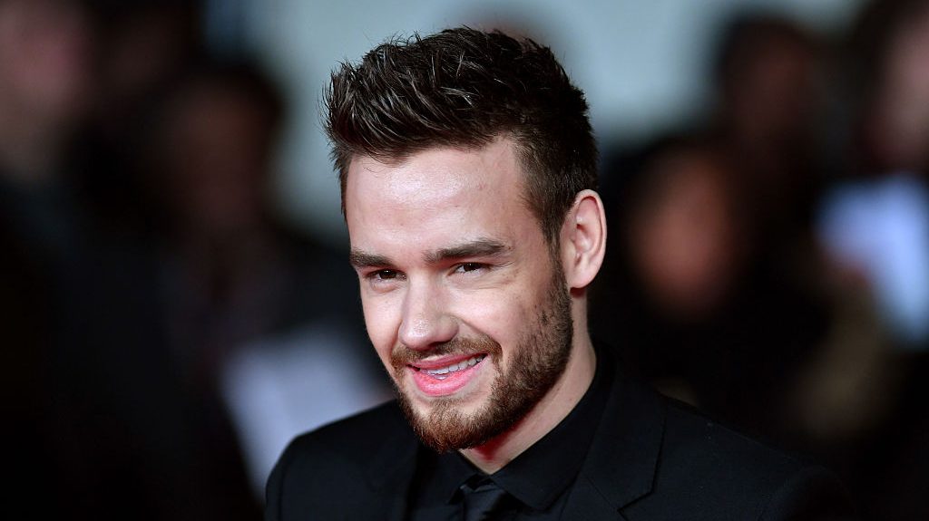 liam payne posing for the media