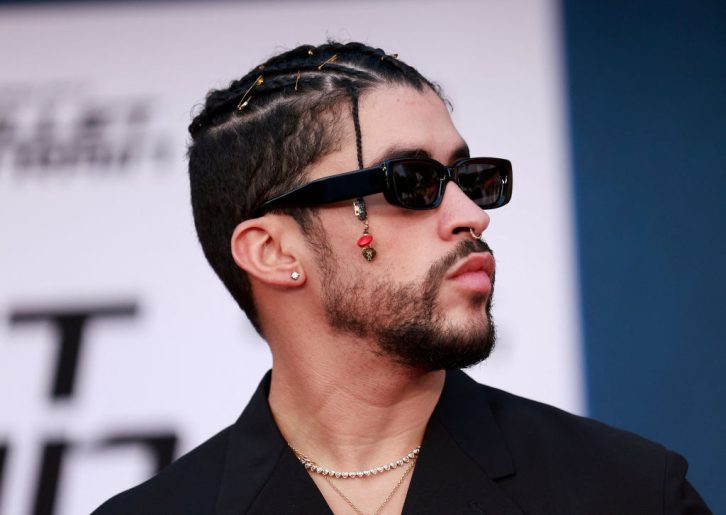 Bad Bunny attends the Los Angeles premiere of "Bullet Train"