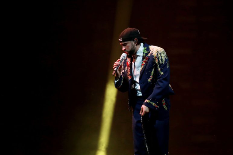 Bad Bunny performs during his Most Wanted Tour at Coliseo de Puerto Rico.