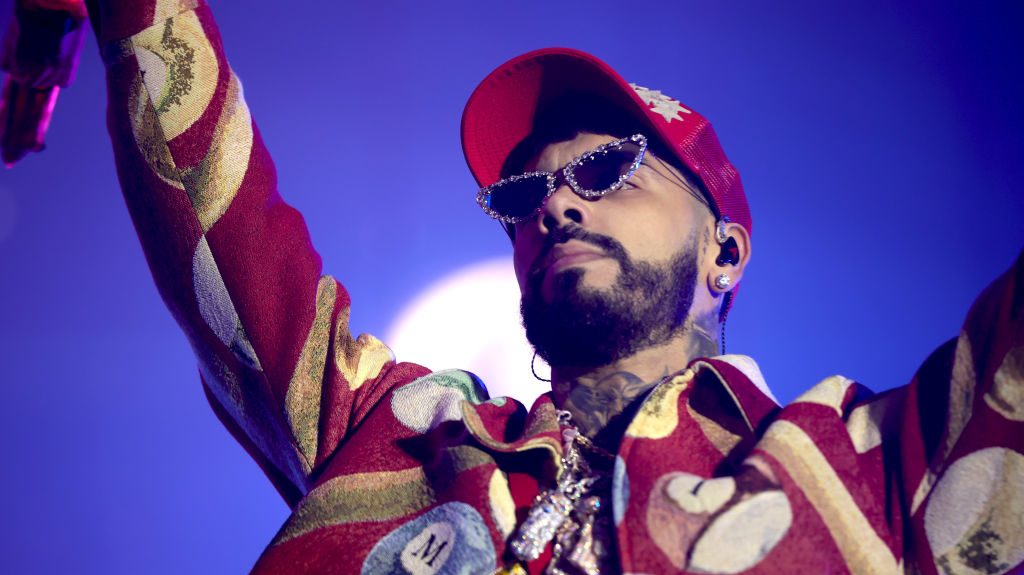 Anuel AA performs, during First day of Coca Cola Flow Fest 2024