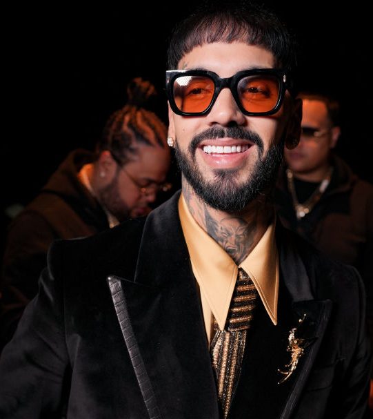 Anuel AA attends the Amiri Menswear Fall-Winter 2025/2026 show