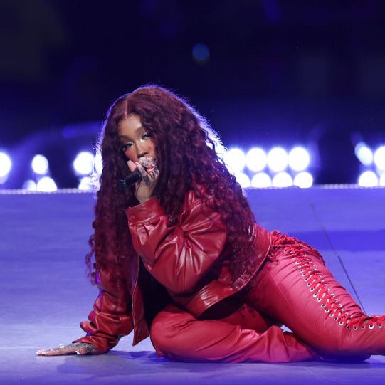 SZA performs at Super Bowl LIX at Caesars Superdome