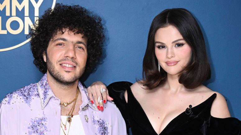Benny Blanco and Selena Gomez pose together