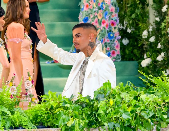 Rauw Alejandro is seen attending the 2024 Met Gala Celebrating 'Sleeping Beauties: Reawakening Fashion'