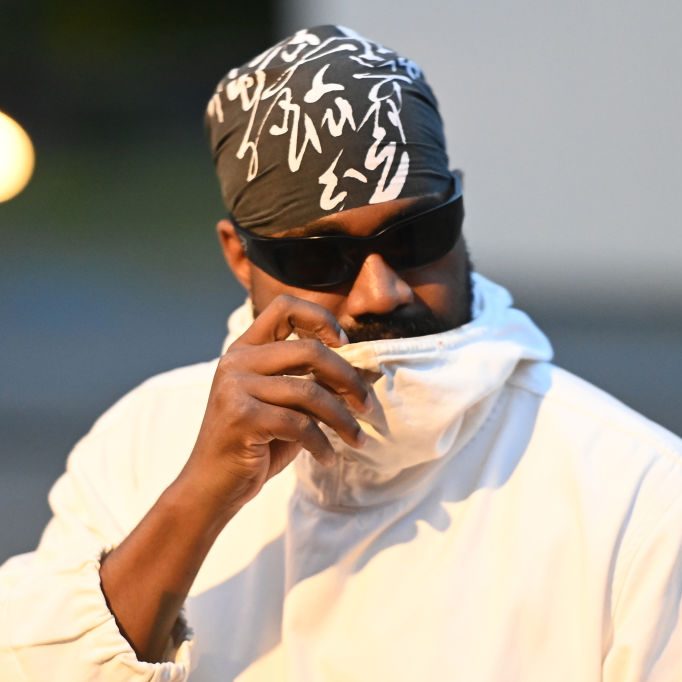 Kanye West attends the Anonymous Club fashion show during Berlin Fashion Week SS25