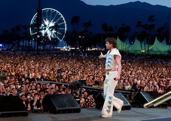 Benson Boone performs at the Coachella Stage during the 2025 Coachella Valley Music and Arts Festival