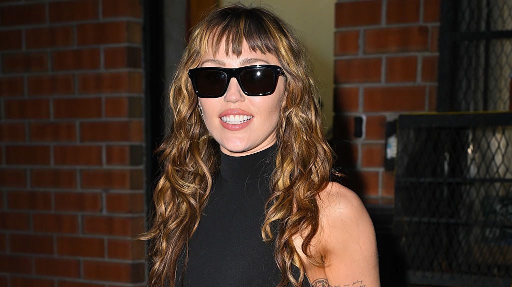 Miley Cyrus is seen on the streets of Queens on April 23