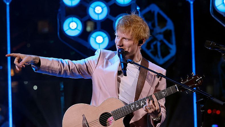 Ed Sheeran performs onstage during the 2025 TIME100 Gala at Jazz at Lincoln Center on April 24, 2025 in New York City