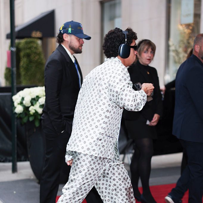Bad Bunny seen on Upper East Side on May 05, 2025 in New York City.