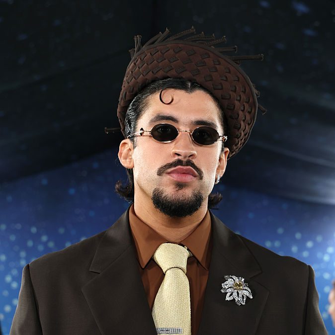 Bad Bunny attends the 2025 Met Gala Celebrating "Superfine: Tailoring Black Style"