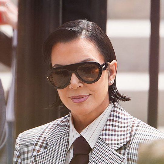 Kris Jenner arrives at the Palais de Justice, on May 13, 2025 in Paris, France. (Photo by Edward Berthelot/GC Images)