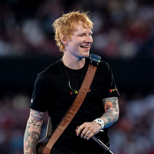 Ed Sheeran during his concert at the Riyadh Air Metropolitano on May 30, 2025, in Madrid, Spain