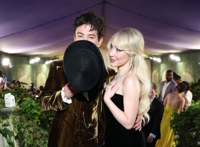 Barry Keoghan and Sabrina Carpenter attend The 2024 Met Gala Celebrating "Sleeping Beauties: Reawakening Fashion"