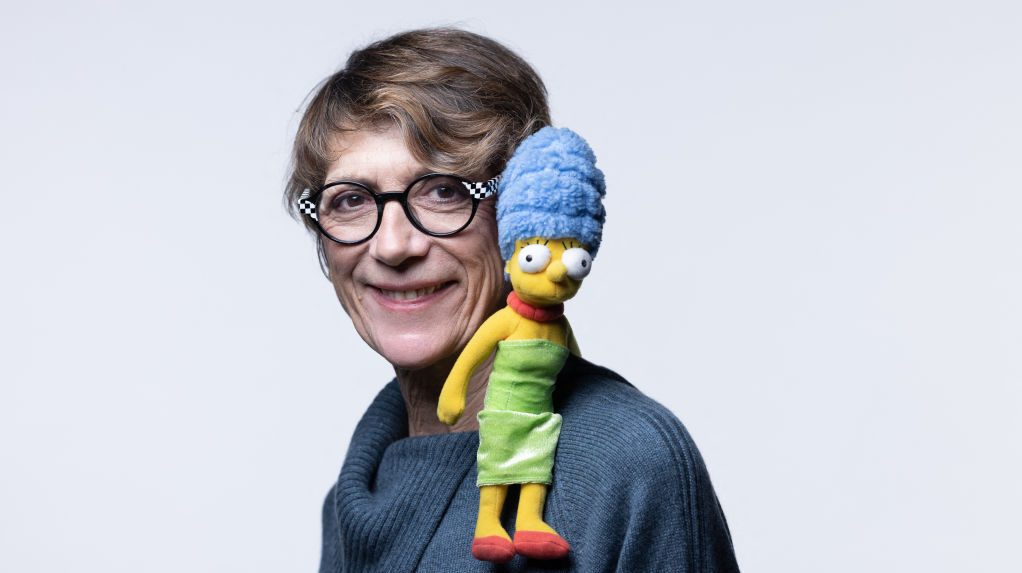 French comedian Veronique Augereau, the voice of Marge Simpson in the French dubbed version of hit animated series "The Simpsons",