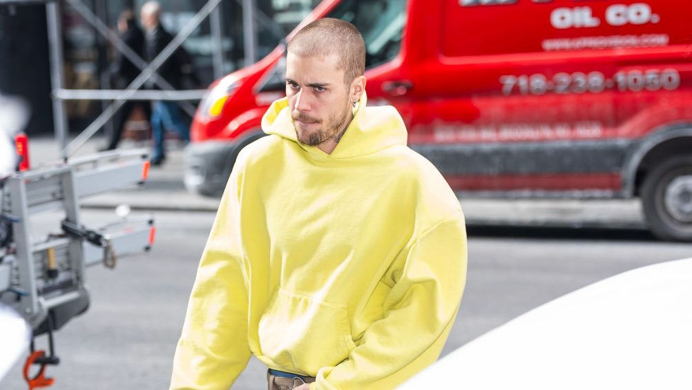 Justin Bieber is seen in Union Square on January 29, 2025 in New York City.