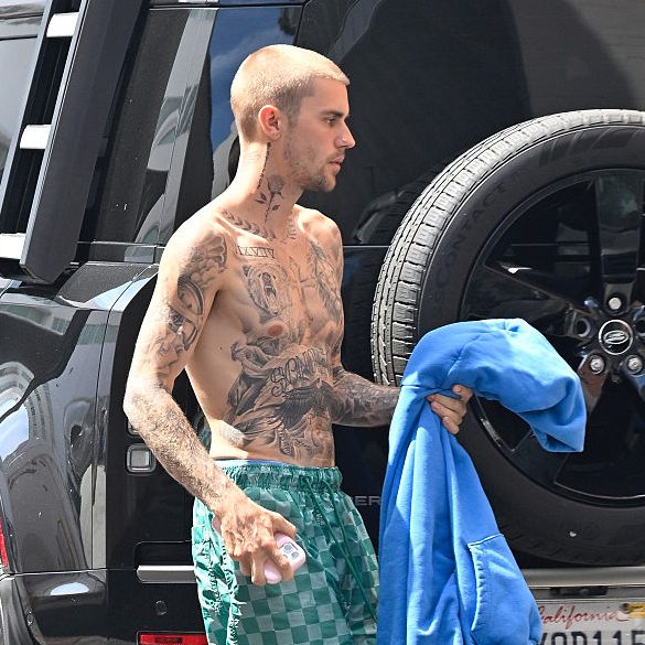 Justin Bieber is seen on May 22, 2025 in Los Angeles, California