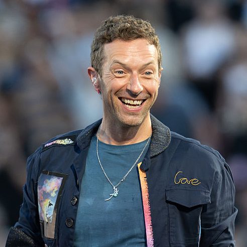 Chris Martin of Coldplay performs on Opening Night of the US leg of Music of the Spheres World Tour