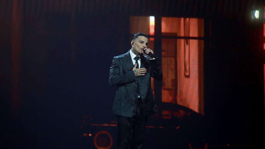 Rauw Alejandro performs live during the Cosa Nuestra Tour at Coliseo de Puerto Rico