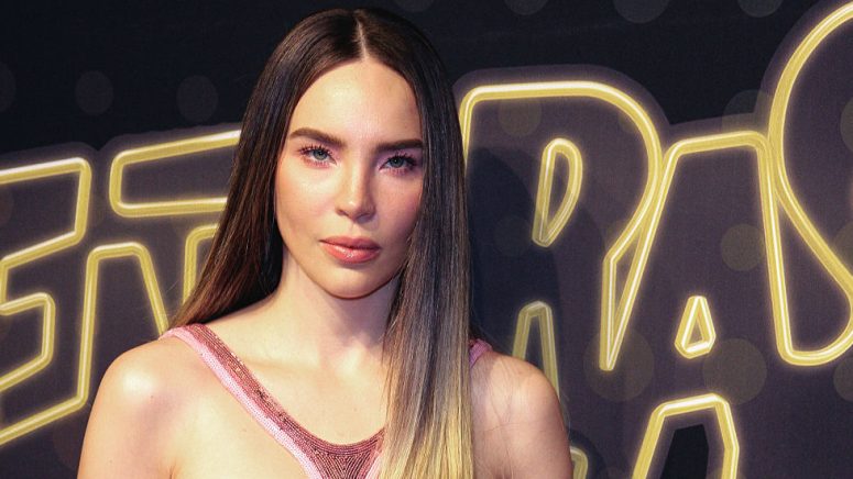 Belinda Peregrín poses for photo on the Red Carpet of Mentiras series 