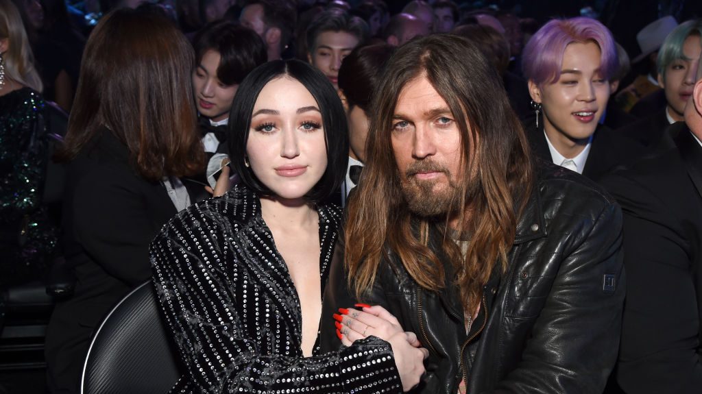 Noah Cyrus (L) and Billy Ray Cyrus during the 61st Annual GRAMMY Awards at Staples Center on February 10, 2019 in Los Angeles, California.