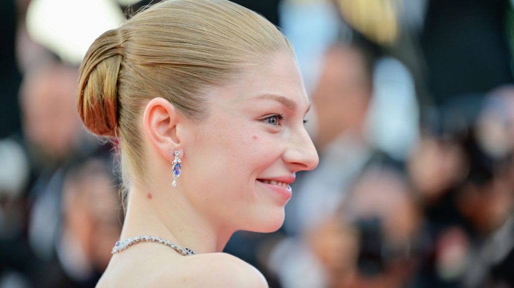 Hunter Schafer attends the "Kinds Of Kindness" Red Carpet at the 77th annual Cannes Film Festival