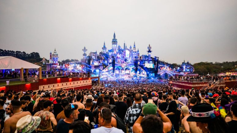 A general view of the Main Stage atmosphere at 'Tomorrowland Brasil 2024' music festival at Parque Maeda