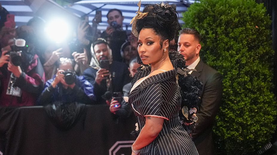 Nicki Minaj leaves the New York's luxury Mark Hotel before the 2025 Met Gala, 'Superfine: Tailoring Black Style'