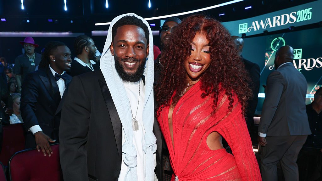 Kendrick Lamar, SZA at the BET Awards 2025 held at the Peacock Theater on June 09, 2025