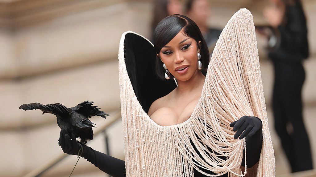 Cardi B attends the Schiaparelli Haute Couture Fall/Winter 2025/2026 show as part of Paris Fashion Week