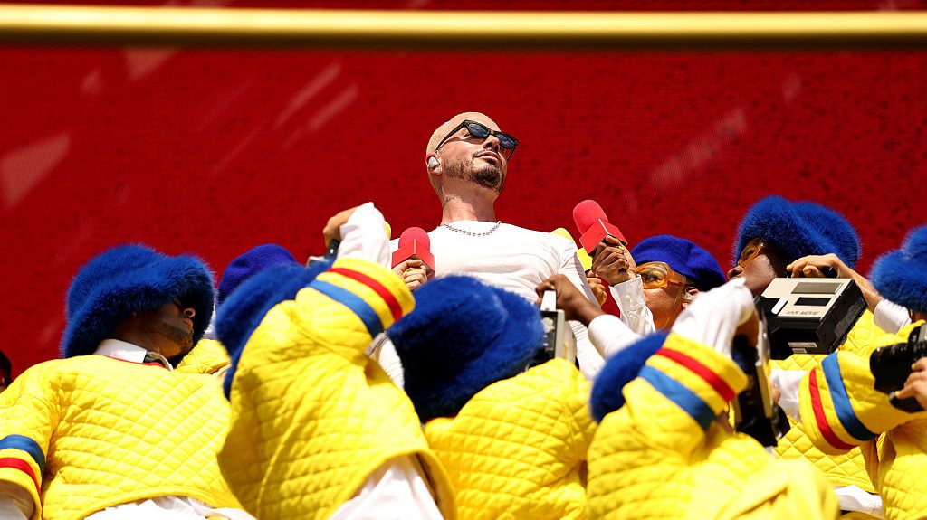 J Balvin performs during the halftime show during the FIFA Club World Cup 2025