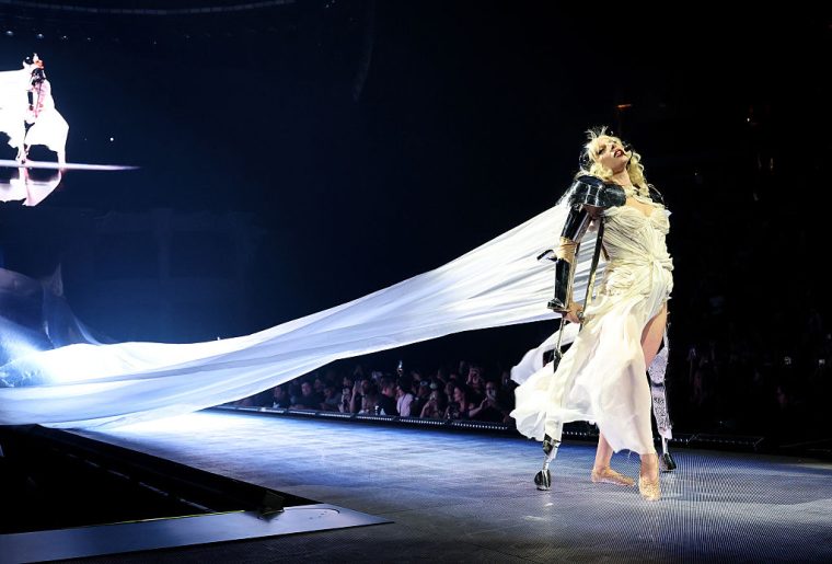 Lady Gaga performs during the kick off of The MAYHEM Ball tour