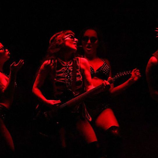 Lady Gaga performs during the kick off of The MAYHEM Ball tour at T-Mobile Arena