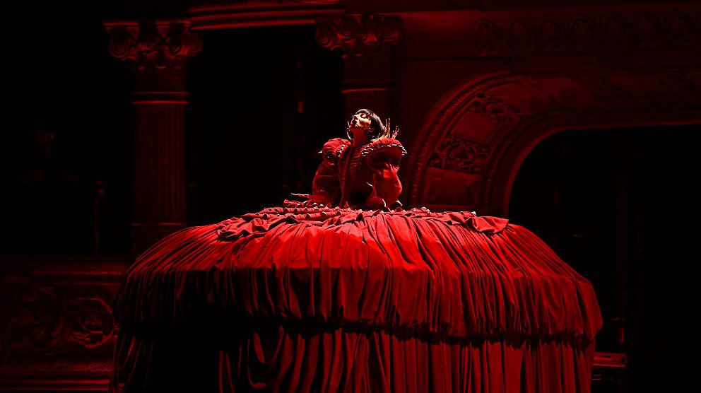 Lady Gaga performs during a rehearsal at Copacabana beach in Rio de Janeiro, Brazil, on May 2, 2025