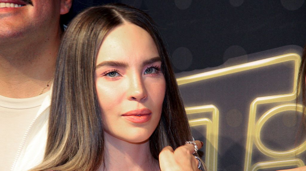 Belinda Peregrín poses for photo on the Red Carpet of Mentiras series by PRIEME, at Pepsi Center on June 10, 2025 in Mexico City, Mexico.