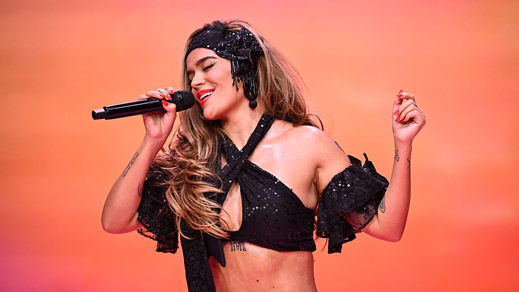 Karol G performs on Thursday
