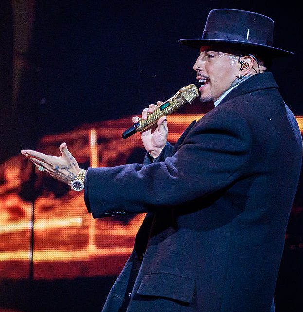Rauw Alejandro performs at Unipol Forum of Assago on June 29, 2025 in Milan, Italy.