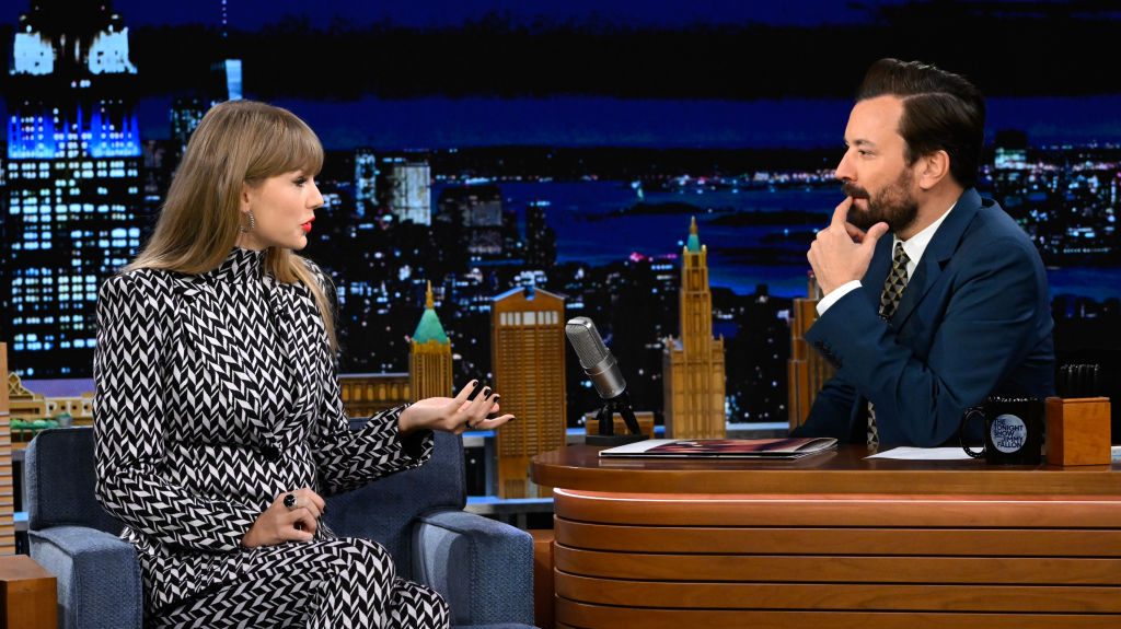Taylor Swift during an interview with host Jimmy Fallon on Monday, October 24, 2022