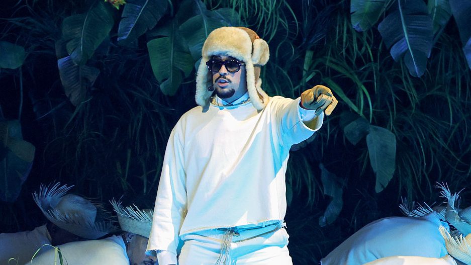Bad Bunny performs onstage during Night One of Bad Bunny: "No Me Quiero Ir De Aqui"