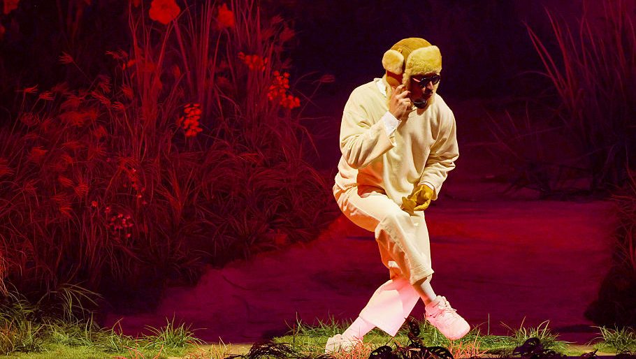 Bad Bunny performs onstage during Night One of Bad Bunny: "No Me Quiero Ir De Aqui" Residencia En El Choli at Coliseo de Puerto Rico José Miguel Agrelot